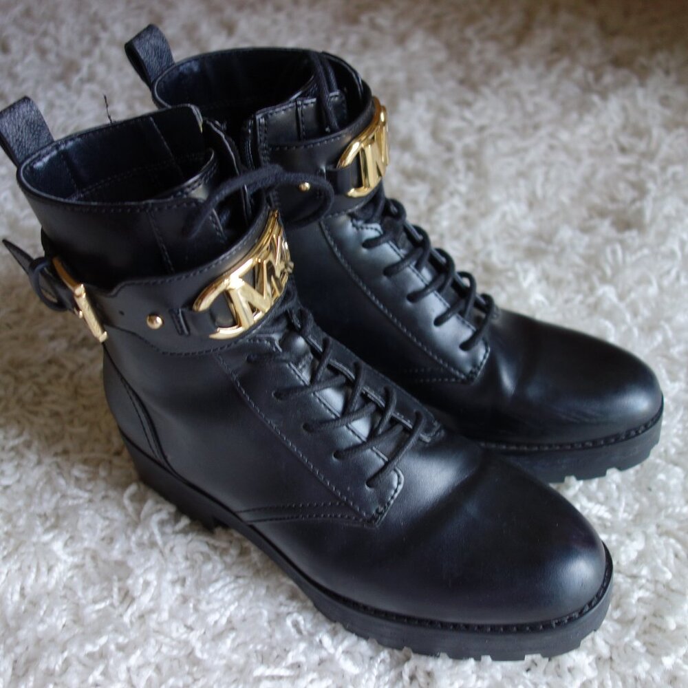 Michael Kors Kincaid Leather Zip Combat Boot - size 6M - NEW - Picture 4 of 16